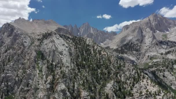 Mountain nature background. Highest mountain in California, Sierra Nevada, USA — Stock video