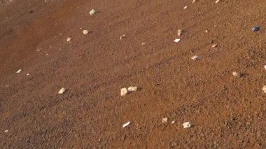 Plastik ve kağıt çöplerini kapatıyoruz. Hawaii 4K ABD 'de çöp sahasında rüzgarla ilerliyoruz.