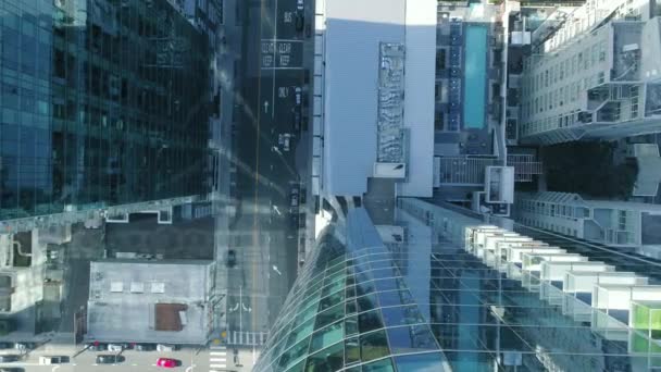 B roll moderne stad centrum. Top down luchtfoto San Francisco financieel district — Stockvideo