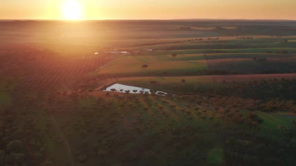 農村観光地の絵のシーンの空中映像 — ストック動画