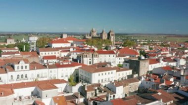 Charming flower-lined cobbled lanes and peaceful squares - view from above