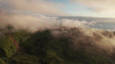 Arka planda Atlantik Okyanusu olan bakire doğal güzellik