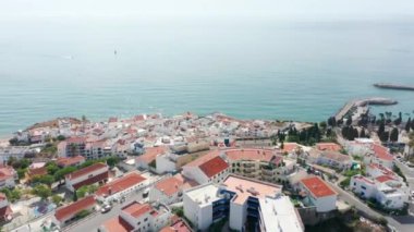 Albufeira, Portugal. Aerial vista of traditional coastal architecture