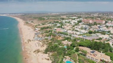 Albufeira, Portugal. Aerial view of the charming seaside town