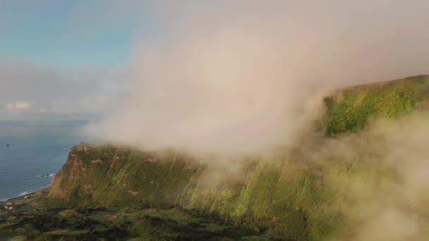 Poco Ribeira do Ferreiro, Alagoinha in cloud, Flores Island, Azores — 비디오