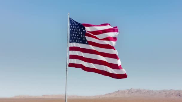 Onafhankelijkheidsdag viering 4K luchtfoto 's, Cinematische vlag achtergrond — Stockvideo