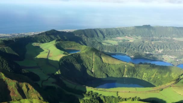 Miradouro do Cerrado das Freiras view overlooking Lake — Stock video