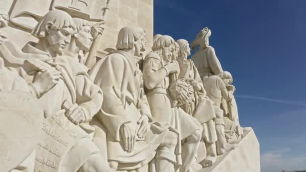 Spectacular view of a monument on the northern bank of the Tagus River — Stock Video