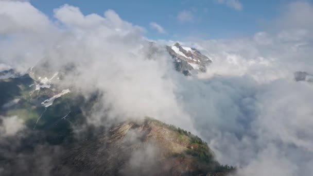 4K time lapse North Cascades, Mount Baker National park, picos de neve cinematográfica — Vídeo de Stock