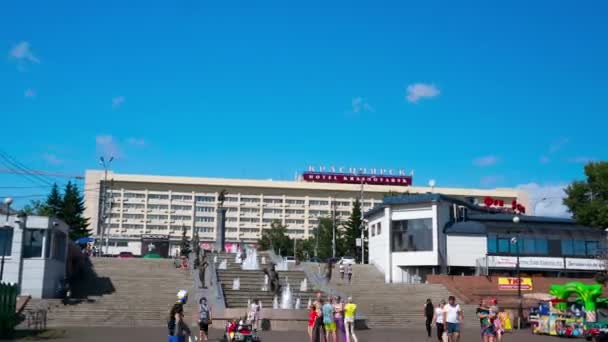 Fountain siberian rivers, hyperlapse — Stock Video