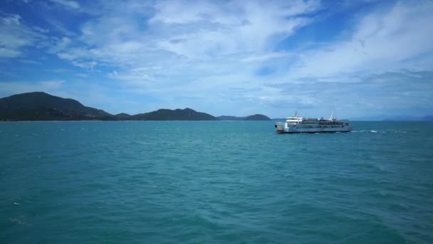 Veerboot schip zeilen naar — Stockvideo