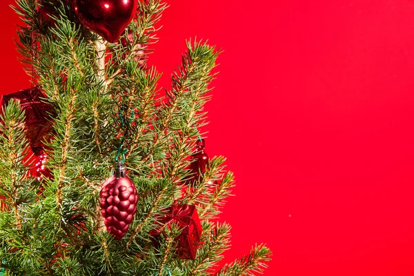 Kerstmis en Nieuwjaar decoratie met glanzende schittering — Stockfoto