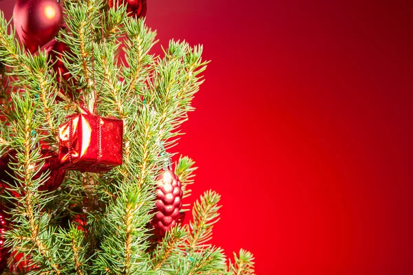 Kerstmis en Nieuwjaar decoratie met glanzende schittering — Stockfoto