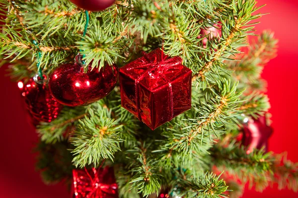 Kerstmis en Nieuwjaar decoratie met glanzende schittering — Stockfoto