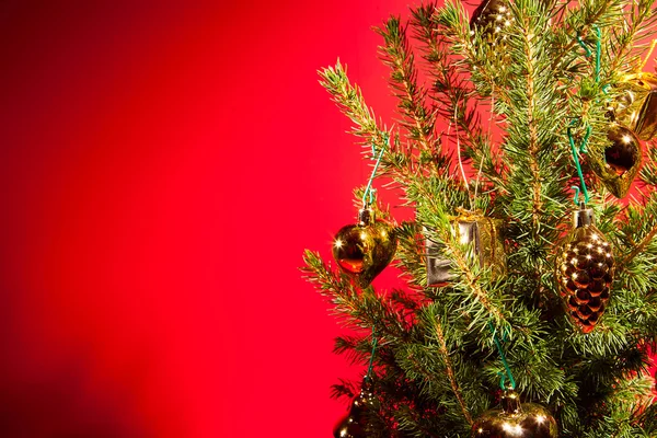 Kerstmis en Nieuwjaar decoratie met glanzende schittering — Stockfoto