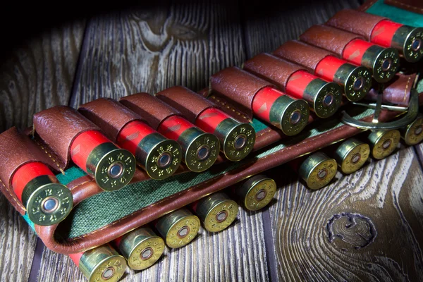 Bandolier,hunting ammunition — Stock Photo, Image