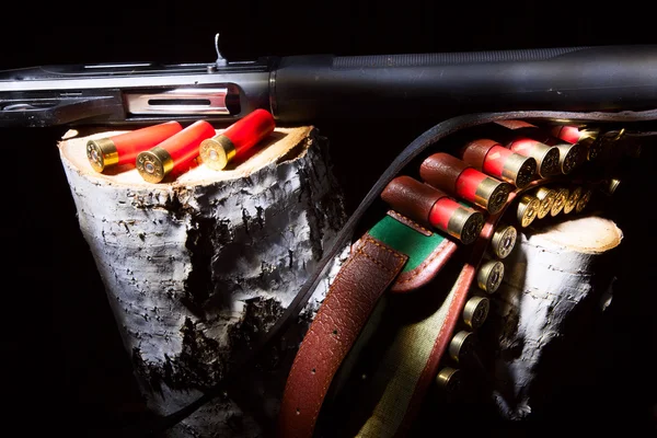 Pistola con cartuchos de caza —  Fotos de Stock