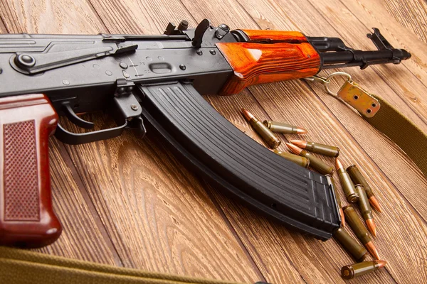Kalasnyikov támadás puska lőszer — Stock Fotó