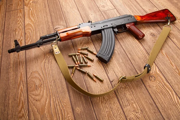 Kalasnyikov támadás puska lőszer — Stock Fotó