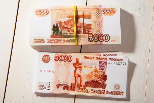 Russian ruble banknotes — Stock Photo, Image