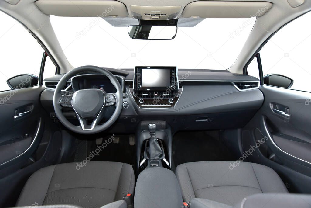 Dashboard of a modern SUV. Interior of a modern SUV. Interior of a modern car.
