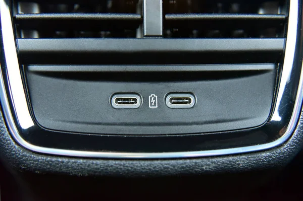 Two USB port in the car panel