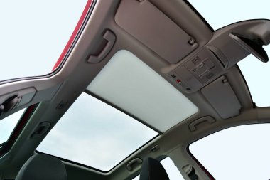 Yolcu vagonunda panoramik açılır tavan