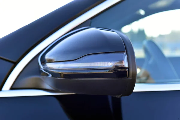 Side Mirror Turn Signal Car — Stock Photo, Image