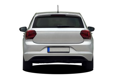 Beyaz arkaplanda yolcu vagonu, arka plan