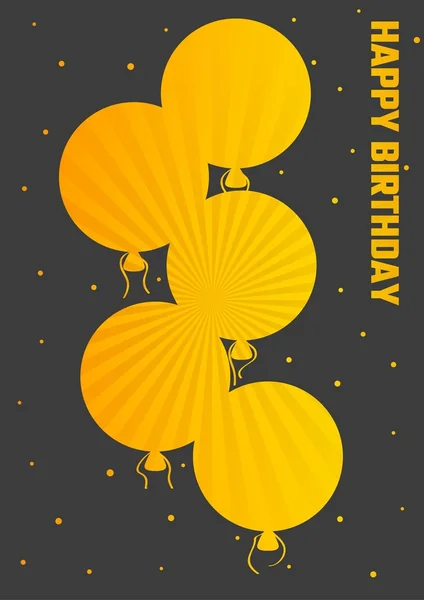 Urodziny ilustracja z kolorów balonów — Wektor stockowy