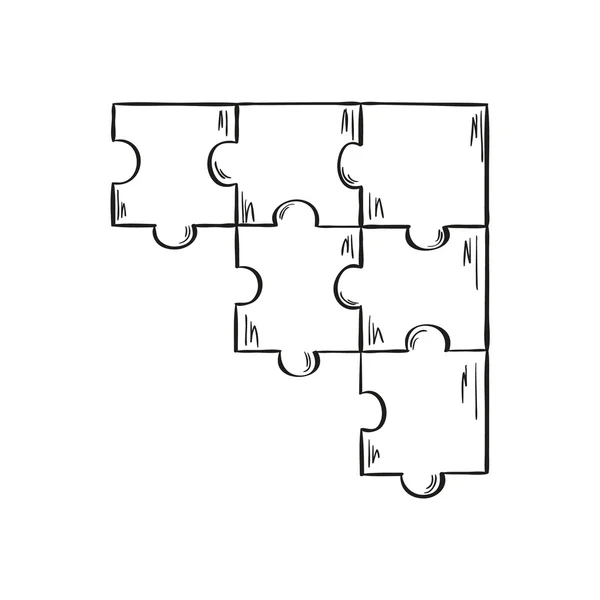 Wenige Puzzleteile — Stockvektor