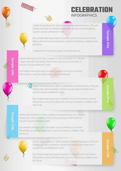 庆祝活动图表与气球 — 图库矢量图片