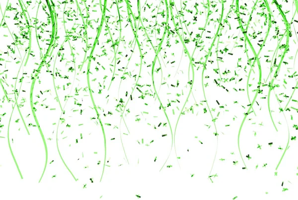 Falling green confetti — Stock Photo, Image