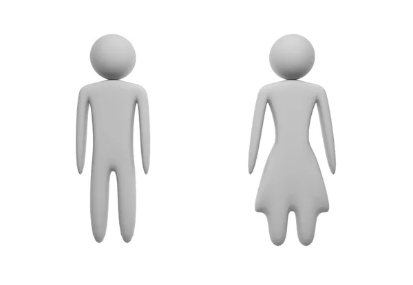 Male and female figures — Stock Photo, Image