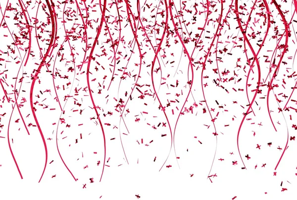 Falling red confetti — Stock Photo, Image