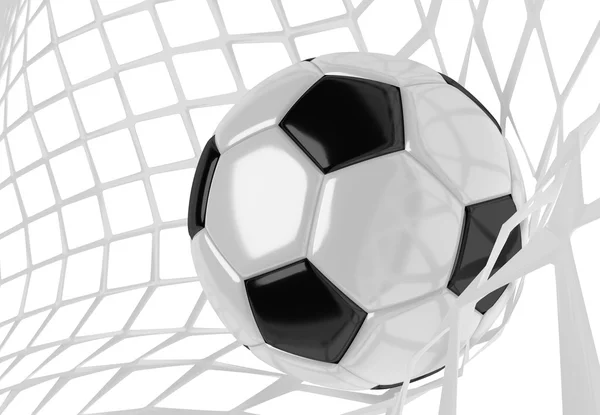 Pallone da calcio in rete — Foto Stock