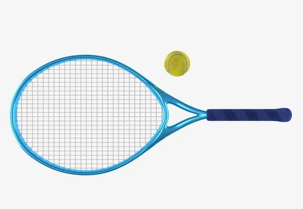 青いテニス ラケット — ストック写真