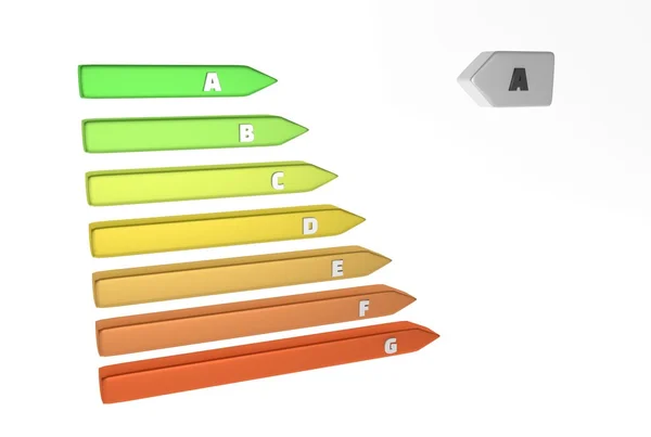 Energy labels with classes — Stock Photo, Image