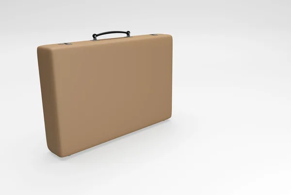 Brown elegant suitcase — Stock Photo, Image