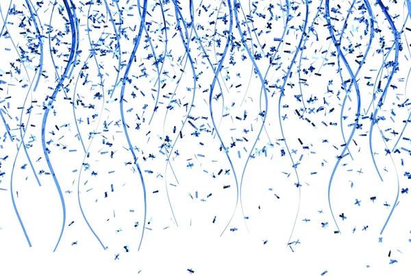 Confettis bleu tombant — Photo