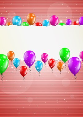 backgroud balonlar ve yırtık kağıt