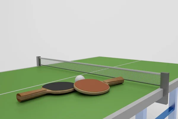 Ping-ponga oraz stół — Zdjęcie stockowe