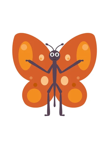 Funny butterfly character — Stock Vector