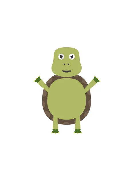 Rolig sköldpadda karaktär — Stock vektor