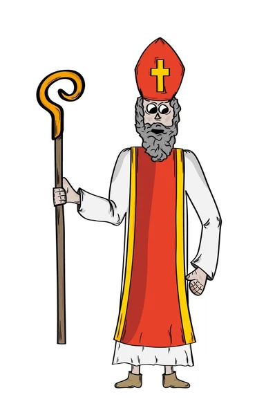 Saint Nicolas en habit épiscopal — Image vectorielle