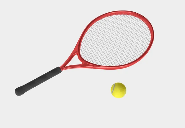 Raqueta de tenis roja — Foto de Stock