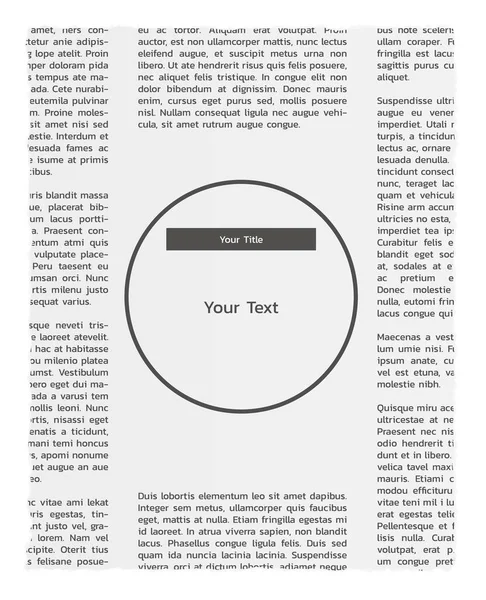 Ziare Text Lorem Ipsum Cutie Goală Pentru Afacerea Dvs Textul — Vector de stoc