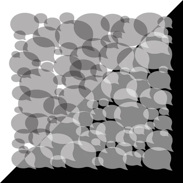 Transparentní Mluvit Bubliny Bílém Černém Pozadí Jako Symbol Komunikace — Stockový vektor