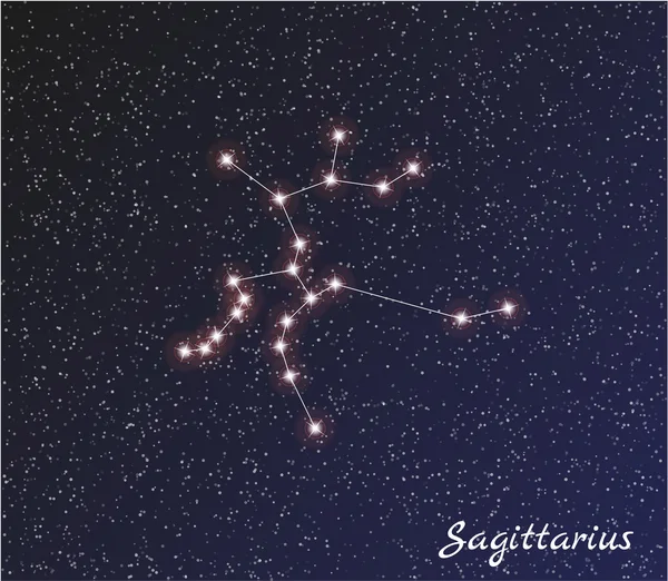 Constellation sagittarius — Stock Vector