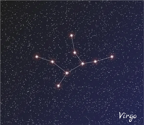 Constelación Virgo — Vector de stock